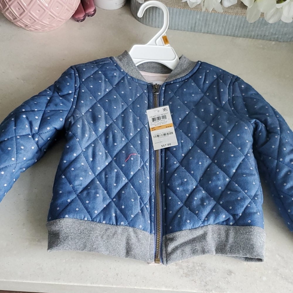 Toddler quilted jean jacket